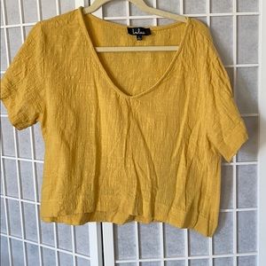 Lulus Loose Mustard Top